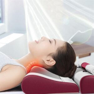 Multifunctional Cervical Massage Pillow Dual 8D Massage Heads Wormwood Hot Compress Massage Pillow Intelligent Six-mode Three Gears Strength Adjustment Massge Pillow