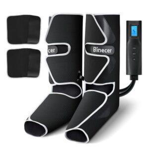 Binecer Leg and Foot Massager with LCD Display Vibration, Foot and Calf Massager for Circulation and Pain Relief with 3 Modes 3 Intensities