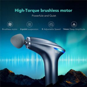 SKG X7-SE Muscle Massage Gun Deep Tissue Percussion For Athletes 5 Speeds Portable Handheld Massager Gifts Idea For Leg Neck Back Pain Relief Lightweight-Fast Charge